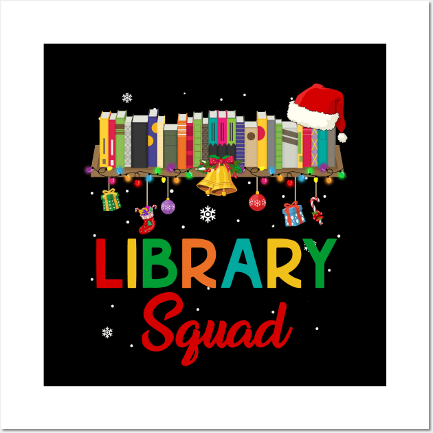 Library Squad Christmas Book Lovers Wall Art by Danielsmfbb